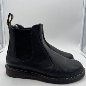 Dr Martens 2976 Black Leather Chelsea Boots Women US 9 UK 7 EU 41